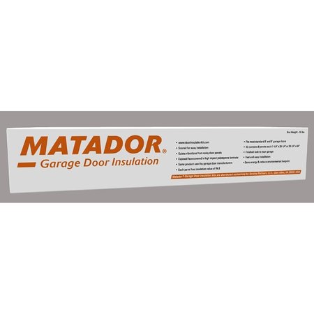 Matador Matador-Garage Door Insulation Kit, Designed for 8 Foot Tall Door up to 9 Feet Wide SGDIK002